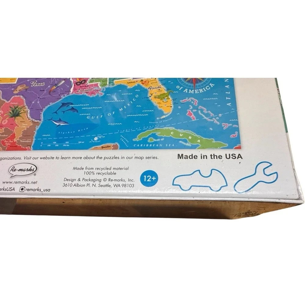 New & Sealed America's 50 State Mini Puzzles Create Giant Map 850 pieces 36